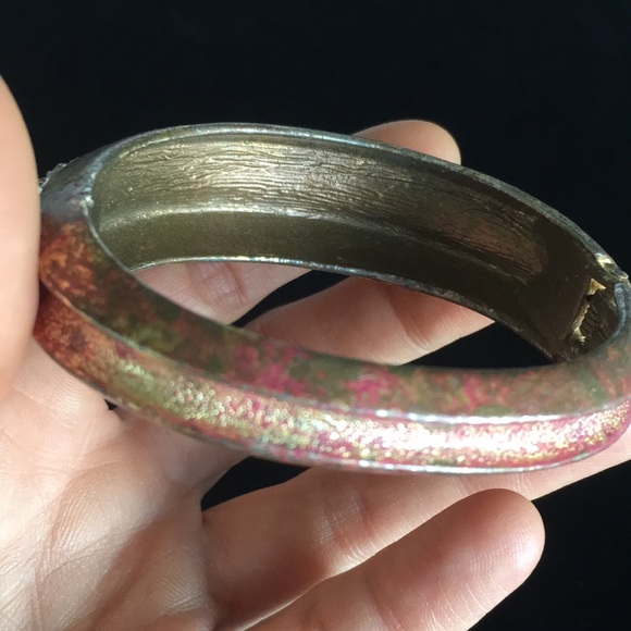 Chunky Cuff Hinged Bangle Bracelet - Picture 7 of 12